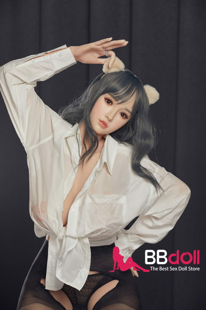 Grey Hair Anime Silicone Sex Doll