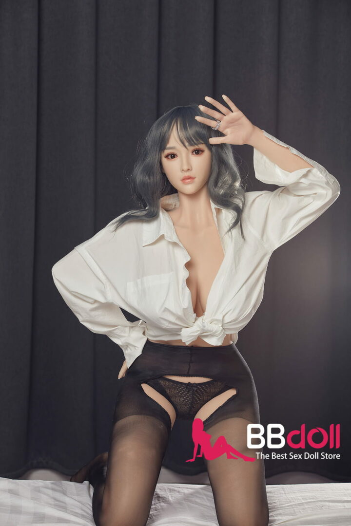 160cm (5ft2) F-cup Grey Hair Anime Silicone Sex Doll - Sophie