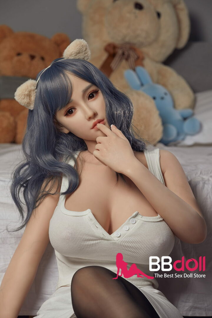 160cm 5ft2 F cup Grey Hair Anime Silicone Sex Doll Sophie 7 sex doll
